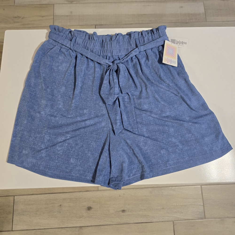 LuLaRoe High Waist Blue Women's Shorts